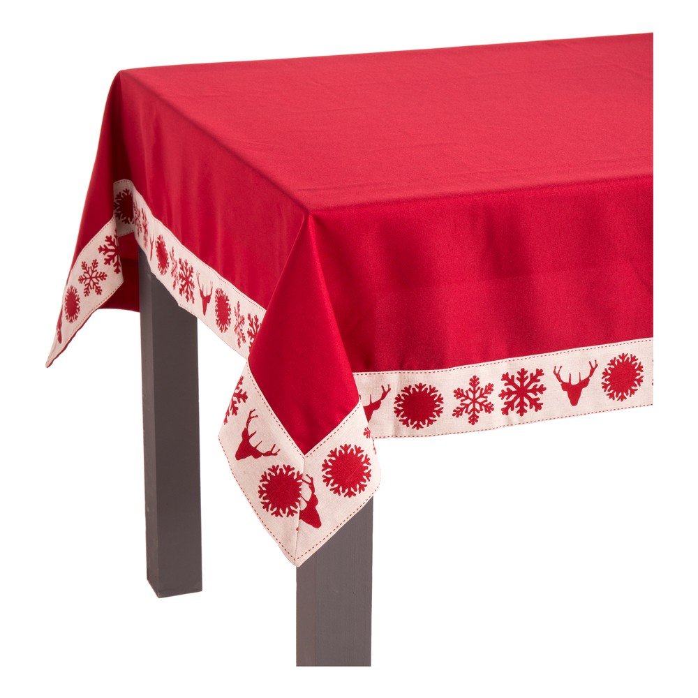 Červený vánoční ubrus Unimasa X-Mass, 145 x 240 cm v:1316218