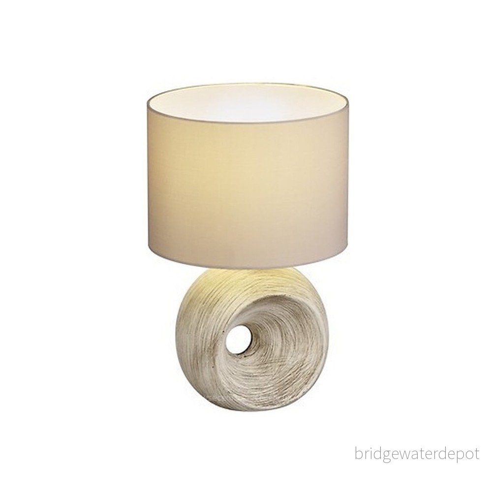 Béžová stolní lampa z keramiky a tkaniny Reality Tanta, výška 35 cm v:1280006