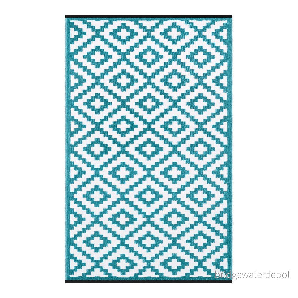 Modro-bílý oboustranný koberec vhodný i do exteriéru Green Decore Classo, 150 x 240 cm v:1159398
