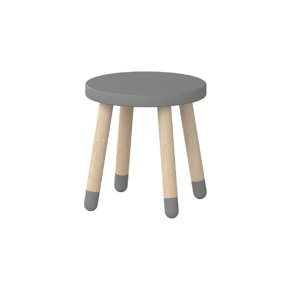 Šedá dětská stolička Flexa Dots, ø 30 cm v:1290746