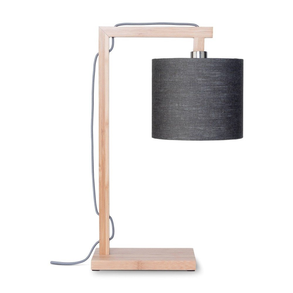 Stolní lampa s tmavě šedým stínidlem a konstrukcí z bambusu Good&Mojo Himalaya v:928138