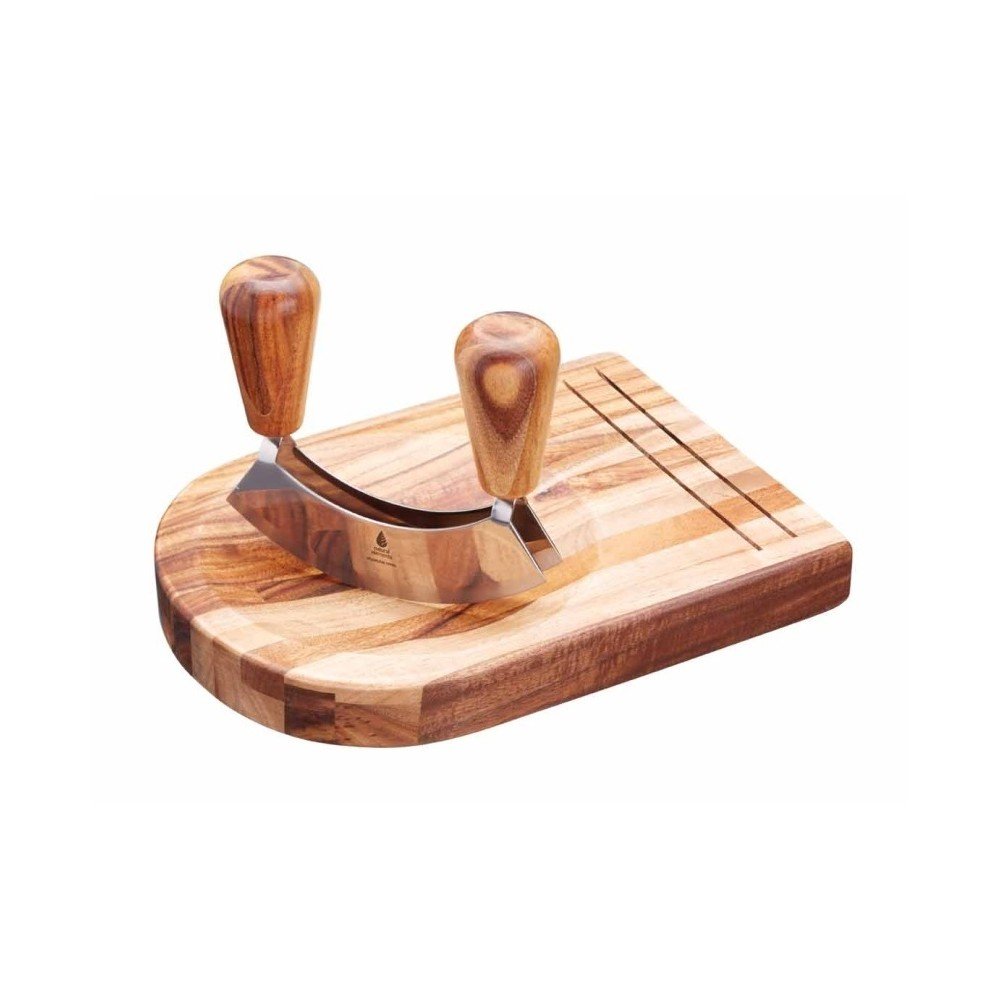Sekáček na bylinky s prkénkem z akáciového dřeva Kitchen Craft Natural Elements v:997742