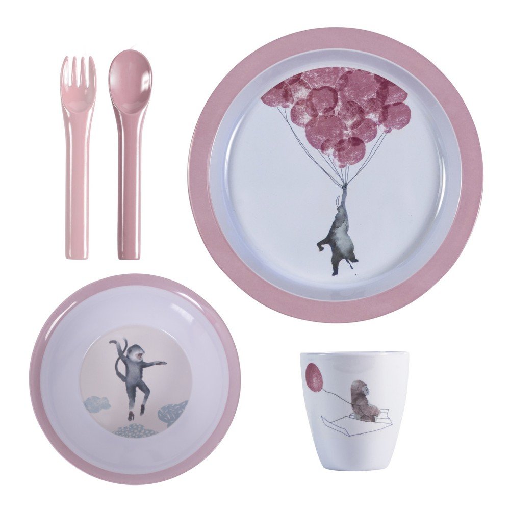 Dětský jídelní set Sebra In The Sky Vintage Rose v:948458