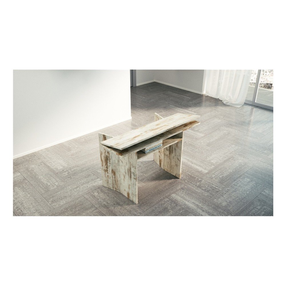 Krémový rozkládací jídelní stůl s patinou Terraneo Consolle, 120 x 35/70 cm v:811836