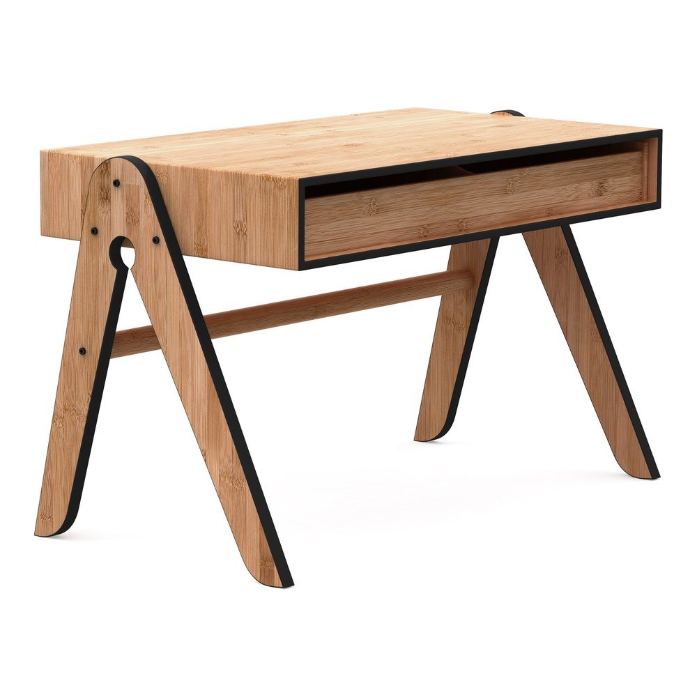 Dětský psací stůl z bambusu Moso s černými detaily We Do Wood Geo's v:917422