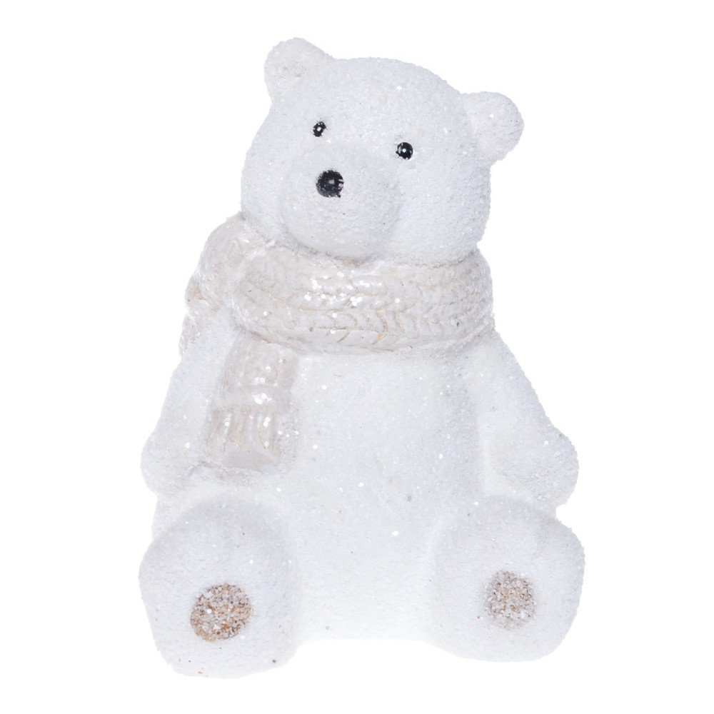 Bílá keramická dekorativní soška Ewax Polar Bear, výška 14 cm v:1130404 Bílá keramická dekorativní soška Ewax Polar Bear, výška 14 cm v:1130404