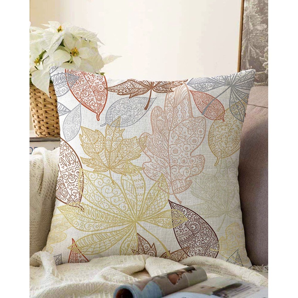Povlak na polštář s příměsí bavlny Minimalist Cushion Covers Oriental Leaves, 55 x 55 cm v:1377869