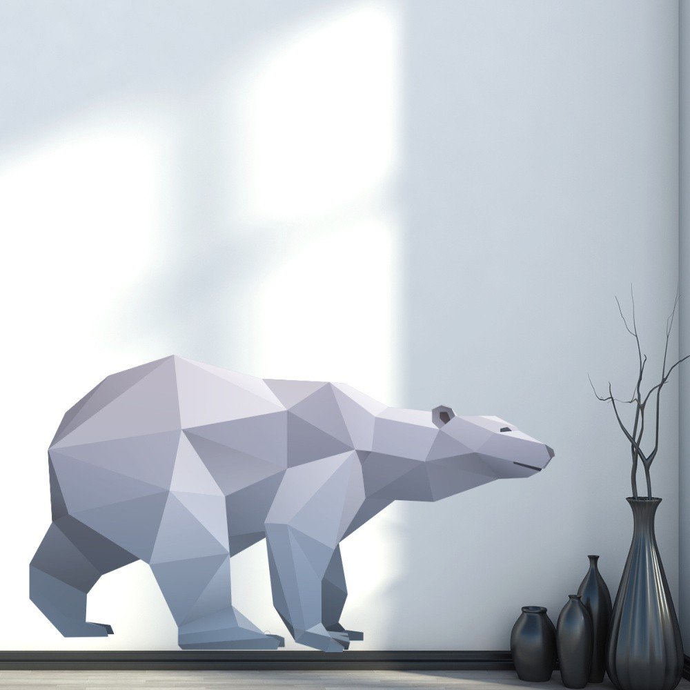 Samolepka Ambiance Origami Polar Bear v:817552