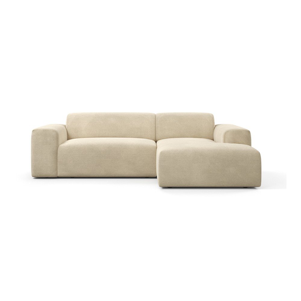 Béžová manšestrová rohová pohovka Marie Claire Home Karen, 250 cm, pravý roh v:1421561