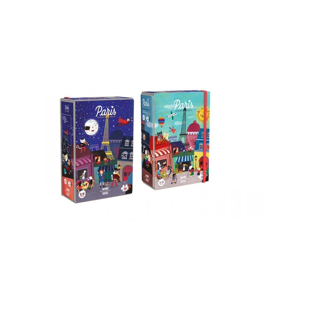 Oboustranné puzzle den a noc v Paříži Londji v:1356585