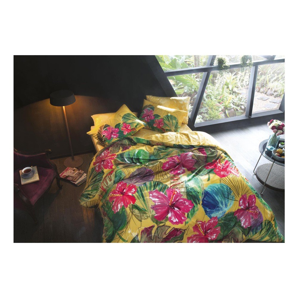 Povlečení s prostěradlem na dvoulůžko Bamboo Lemon, 200 x 220 cm v:1069350