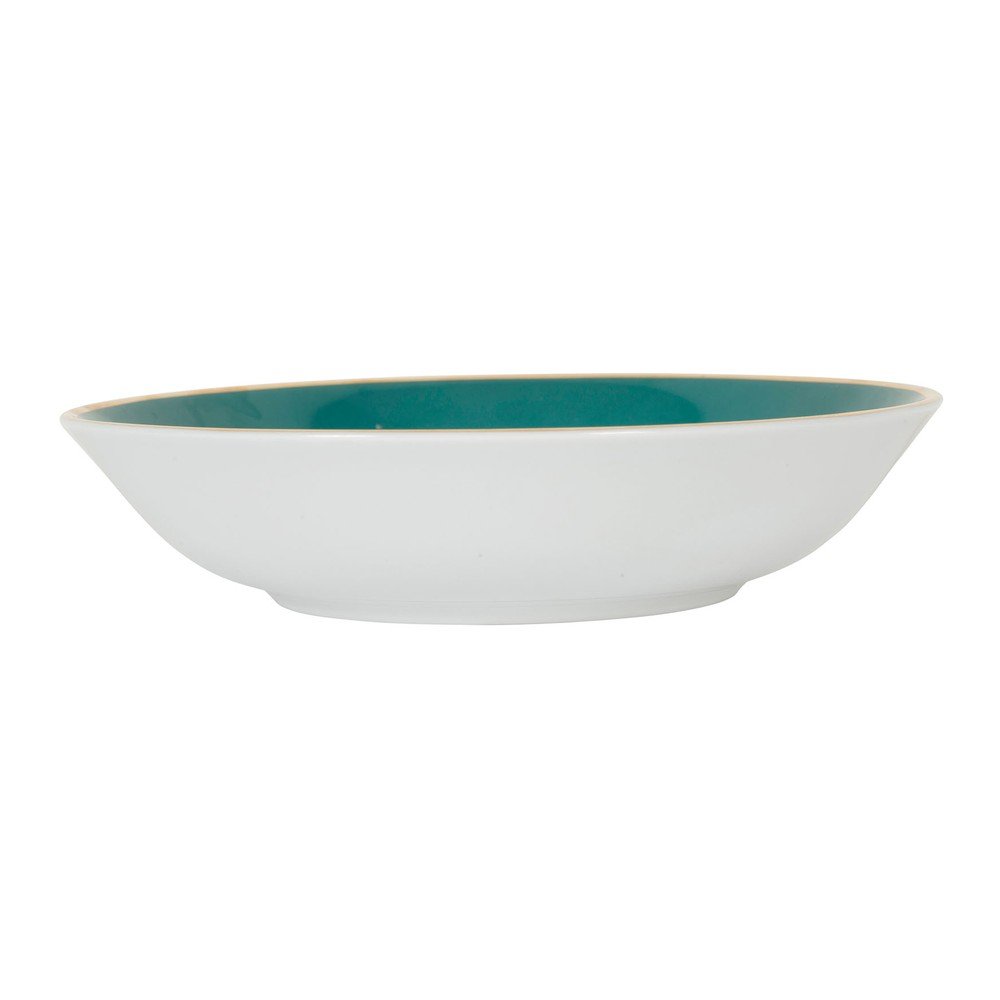 Hluboký porcelánový talíř v petrolejové barvě ø 21 cm Ginger – Côté Table v:1513654