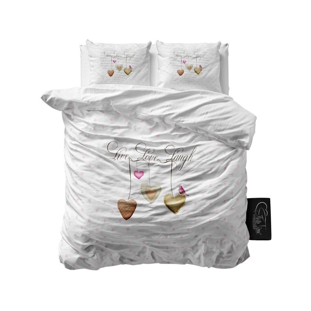 Povlečení z mikroperkálu Sleeptime Live, Laugh, Love, 240 x 220 cm v:837938