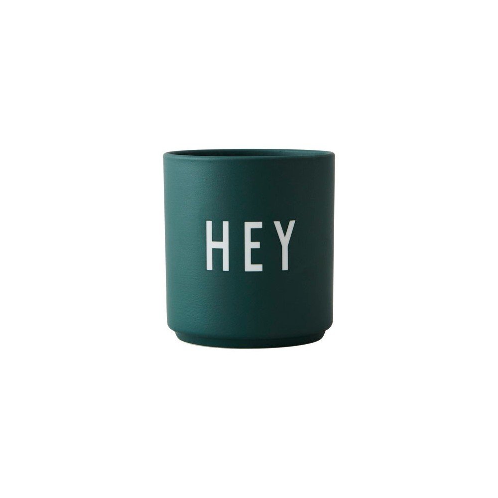 Tmavě zelený porcelánový hrnek 300 ml Hey – Design Letters v:1417905