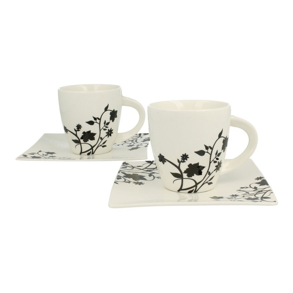 Sada 2 porcelánových hrnků s podšálky Duo Gift Porto, 100 ml v:1004470