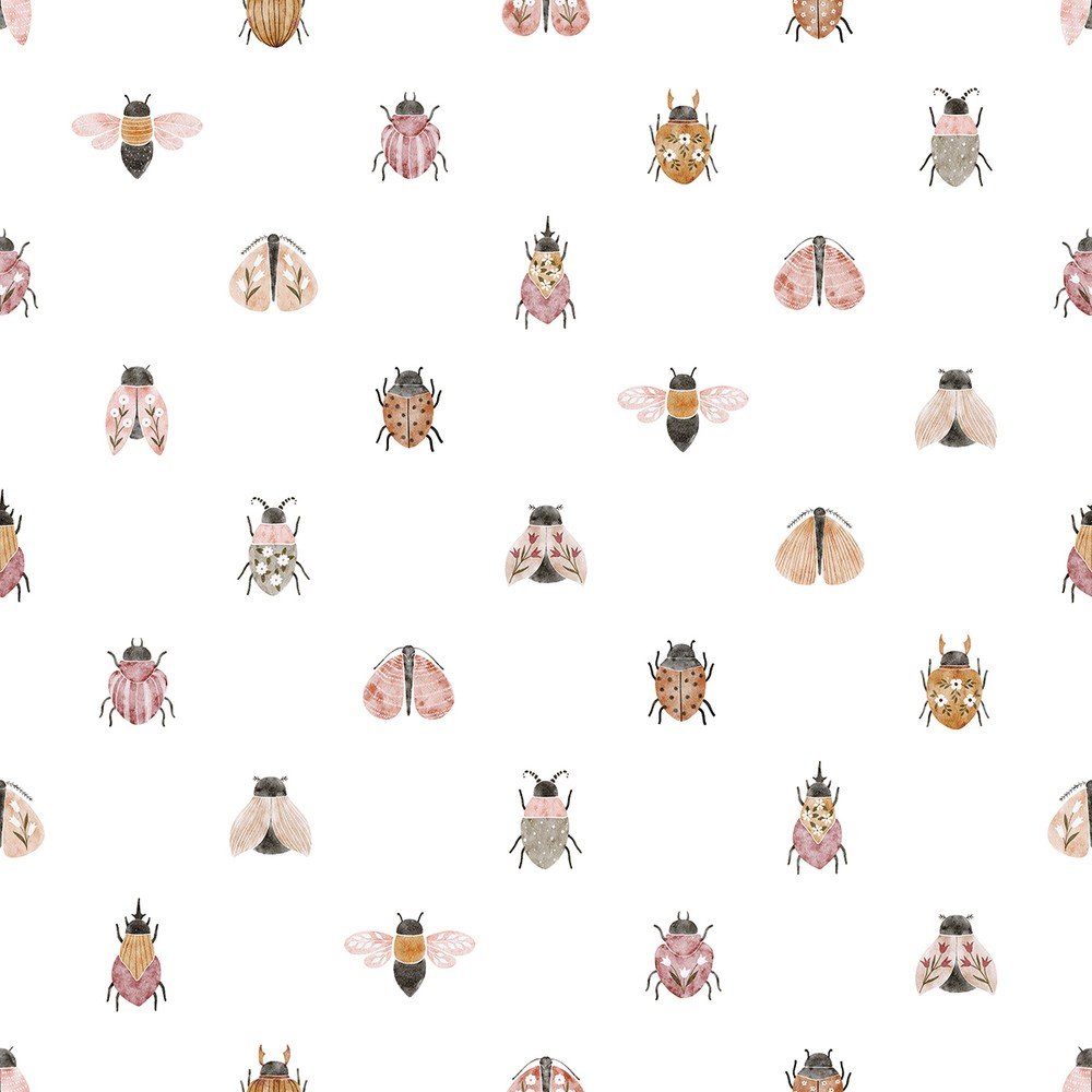 Dětská tapeta z netkané textilie 10 m x 50 cm Pretty Insects – Lilipinso v:1691978