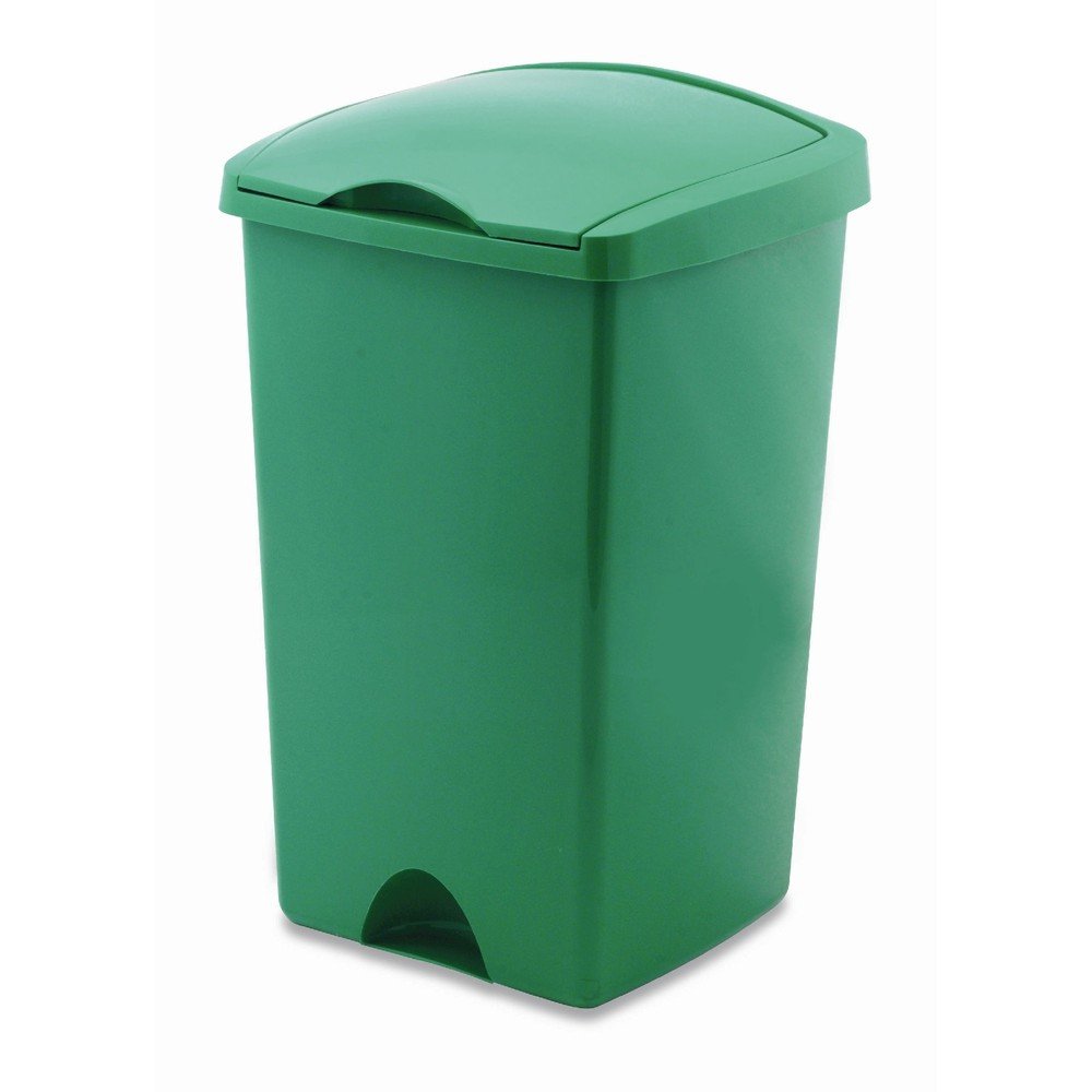 Zelený odpadkový koš s víkem Addis Lift, 50 l v:1309772