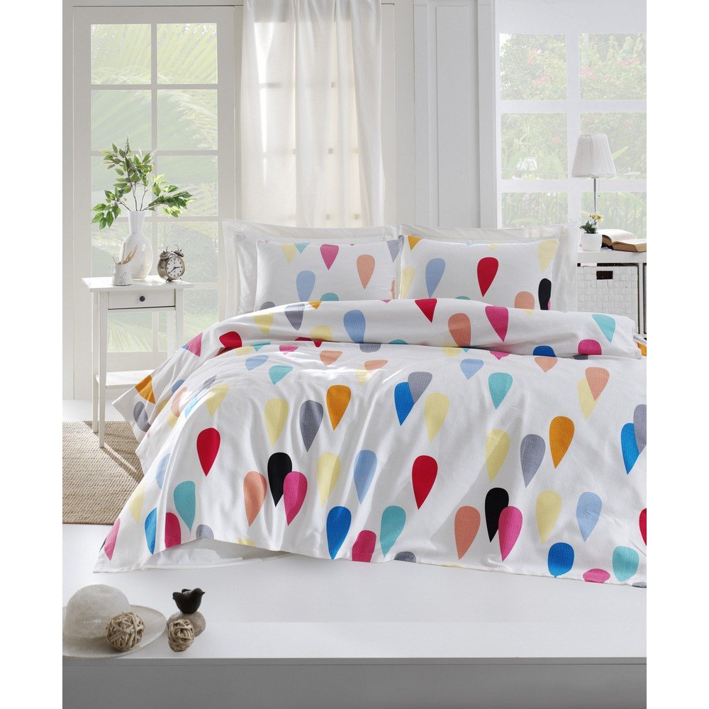 Set přehozu a 2 povlaků na polštáře EnLora Home Vendula Mix, 200 x 235 cm v:1332470