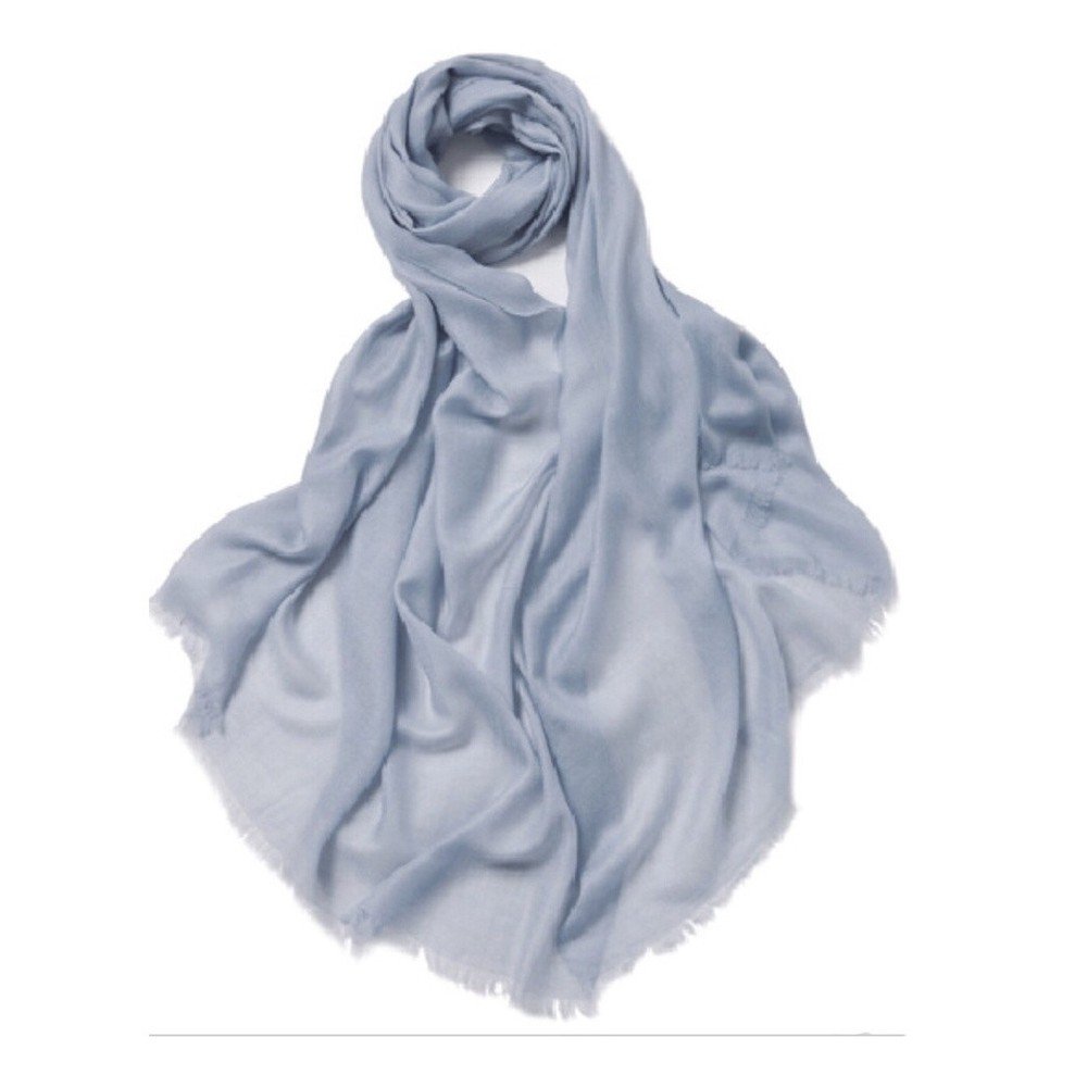 Světle šedá tenká kašmírová šála Bel cashmere Clara, 200 x 90 cm v:972308