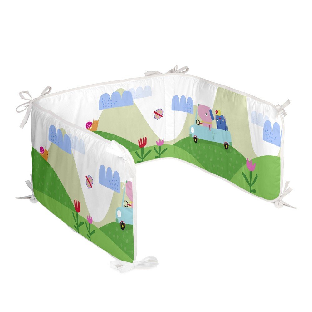 Bavlněný mantinel do postýlky Moshi Moshi Patchwork Animal, 210 x 40 cm v:1169090