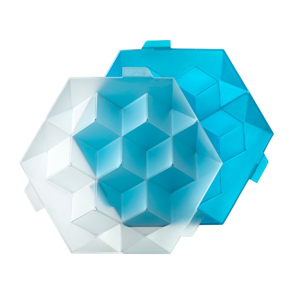 Modrá silikonová forma na led Lékué Giant Ice Cube v:1235004