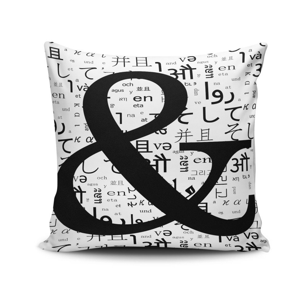 Polštář s příměsí bavlny Cushion Love Letter, 45 x 45 cm v:1241708