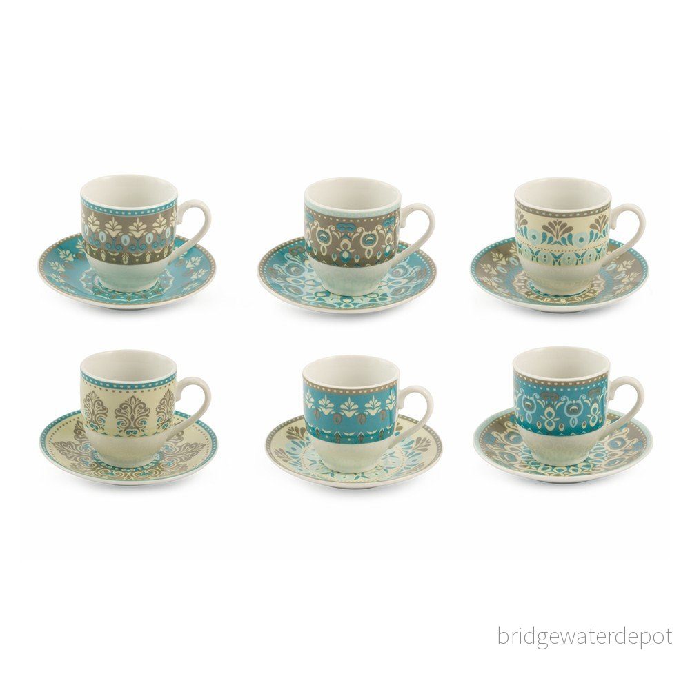 Sada 6 porcelánových šálků na espresso s podšálkem VDE Tivoli 1996 Cala, 90 ml v:973224