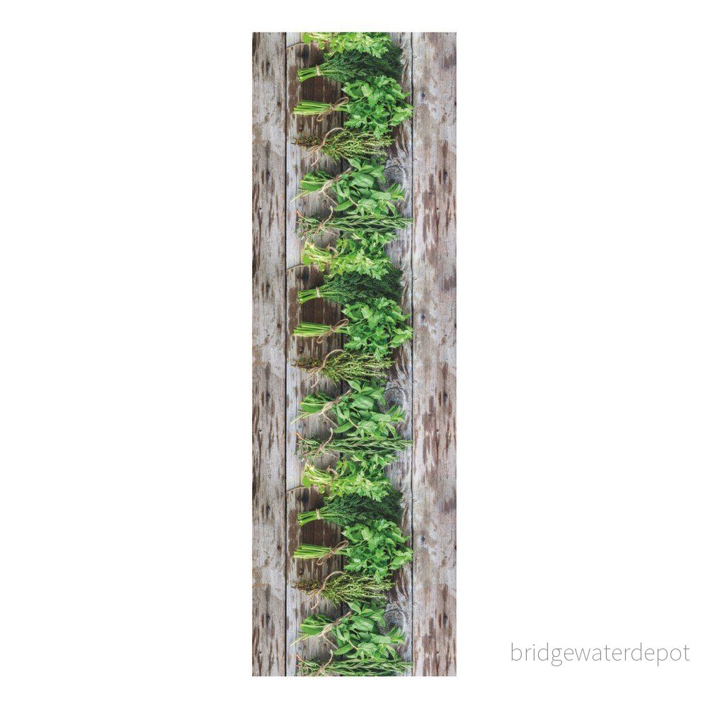 Hnědo-zelený běhoun Floorita Aromatica, 58 x 115 cm v:1065718