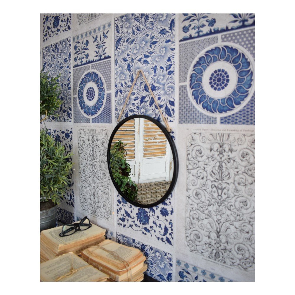 Černé zrcadlo Orchidea Milano Living, ø 30 cm v:1307990
