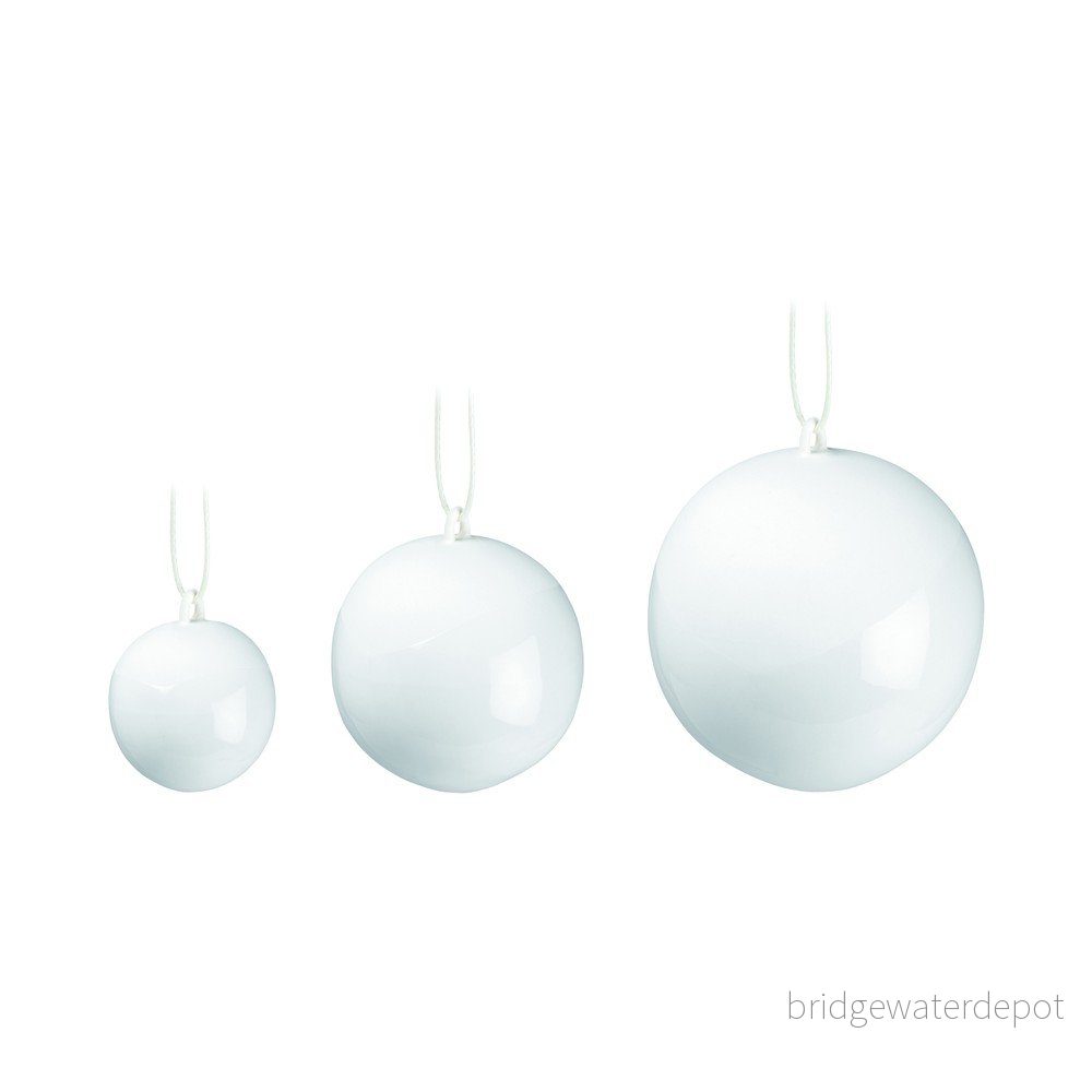 Sada 3 bílých vánočních ozdob na stromeček z kostního porcelánu Kähler Design Nobili v:1301358