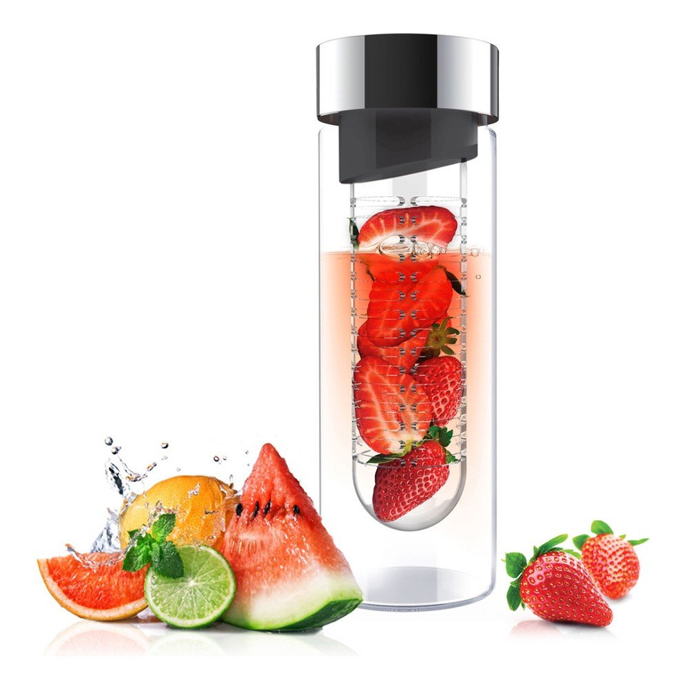 Šedo-stříbrná lahev Asobu Flavour It Kasso, 480 ml v:1066080