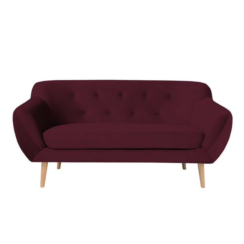 Vínově červená dvoumístná pohovka Mazzini Sofas Amelie v:983818