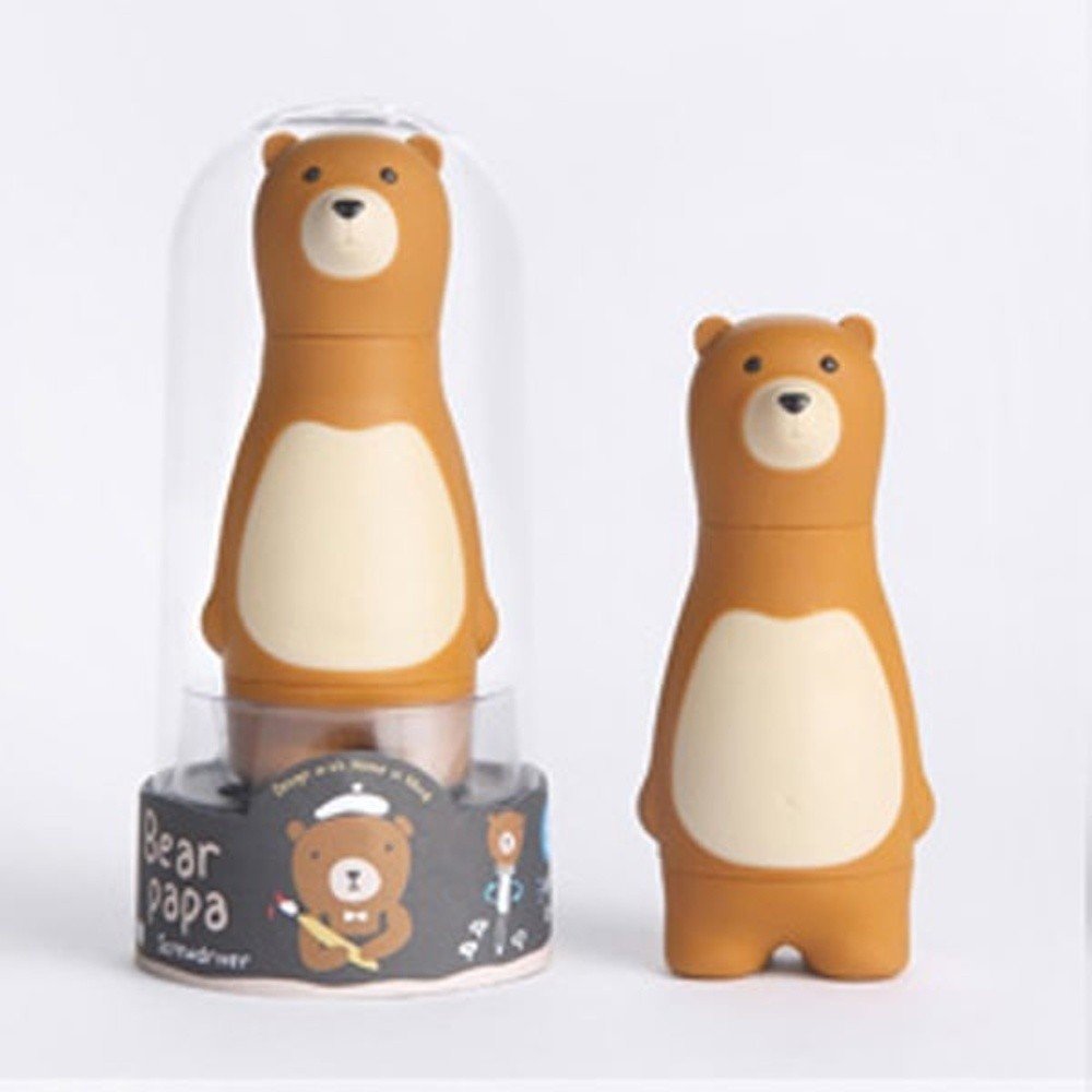Hnědá sada šroubováků s vyměnitelnými nástavci Gift Republic Bear v:1147500