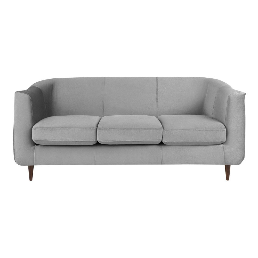 Šedá sametová pohovka Kooko Home Glam, 175 cm v:993392