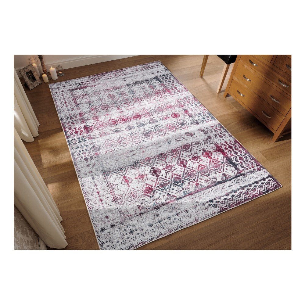 Koberec odolný proti skvrnám Webtappeti Kilim Ivory Cherry, 80 x 150 cm v:1058374