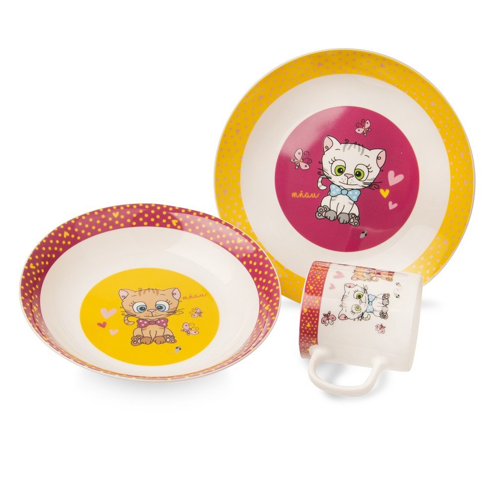 3dílný dětský porcelánový jídelní set Orion Kittens v:1407723