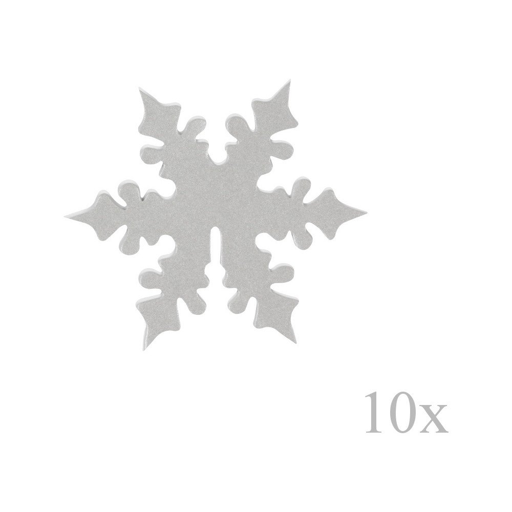 Sada 10 papírových ozdob na skleničky ve stříbrné barvě Neviti Snowflake v:916098