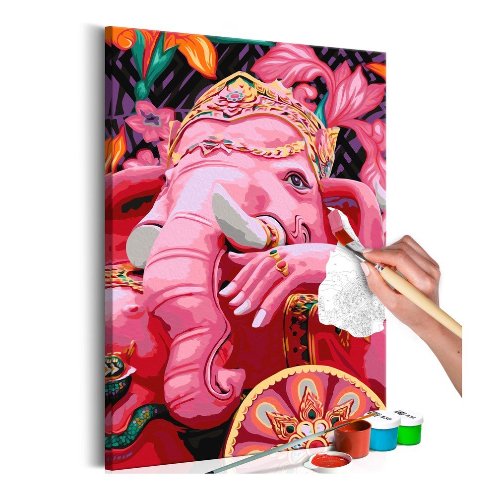 DIY set na tvorbu vlastního obrazu na plátně Artgeist Ganesha, 60 x 40 cm v:1319926