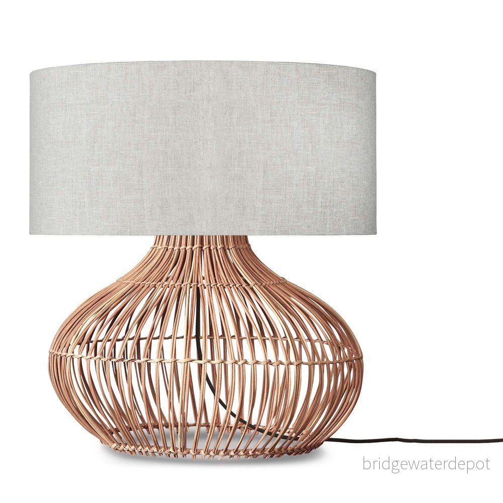 Stolní lampa s textilním stínidlem v krémovo-přírodní barvě Kalahari – Good&Mojo v:1605800
