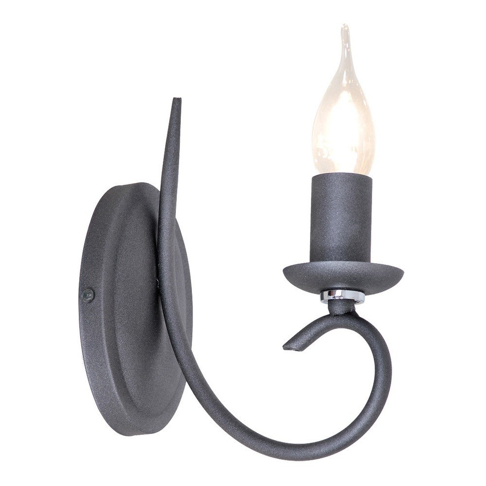 Antracitové nástěnné svítidlo Glimte Sconce Atut Graphite Chrome Uno v:1197110 Antracitové nástěnné svítidlo Glimte Sconce Atut Graphite Chrome Uno v:1197110
