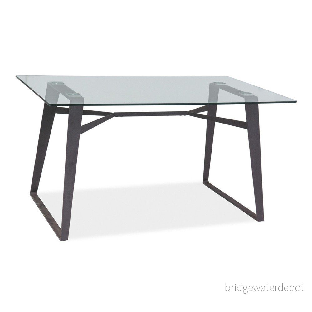 Jídelní stůl s deskou z tvrzeného skla Signal Bolt, délka 140 cm v:1038126