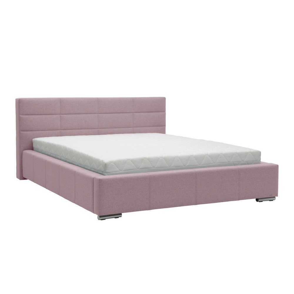 Světle růžová dvoulůžková postel Mazzini Beds Reve, 140 x 200 cm v:932082