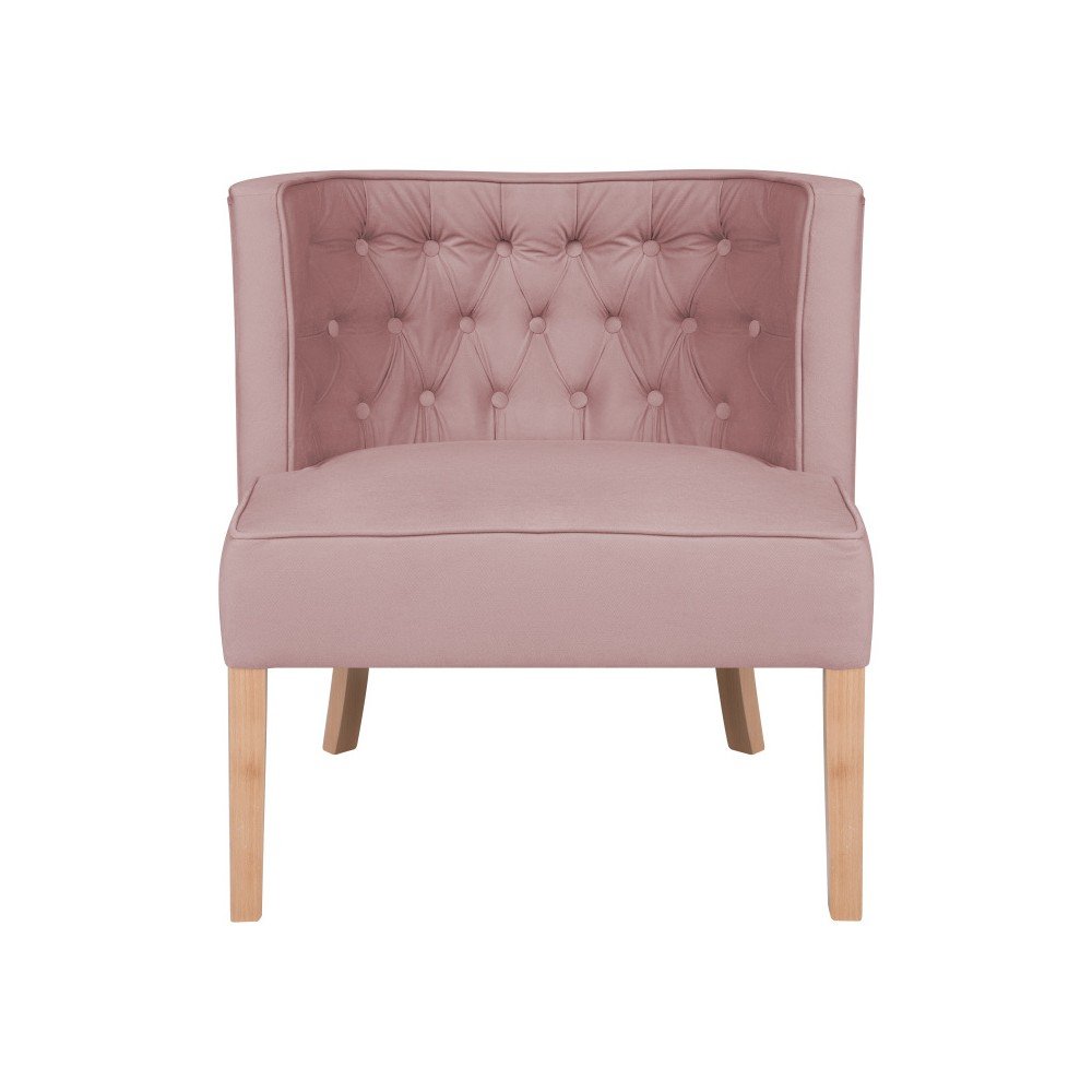 Růžové křeslo Micadoni Home Rigo v:990682