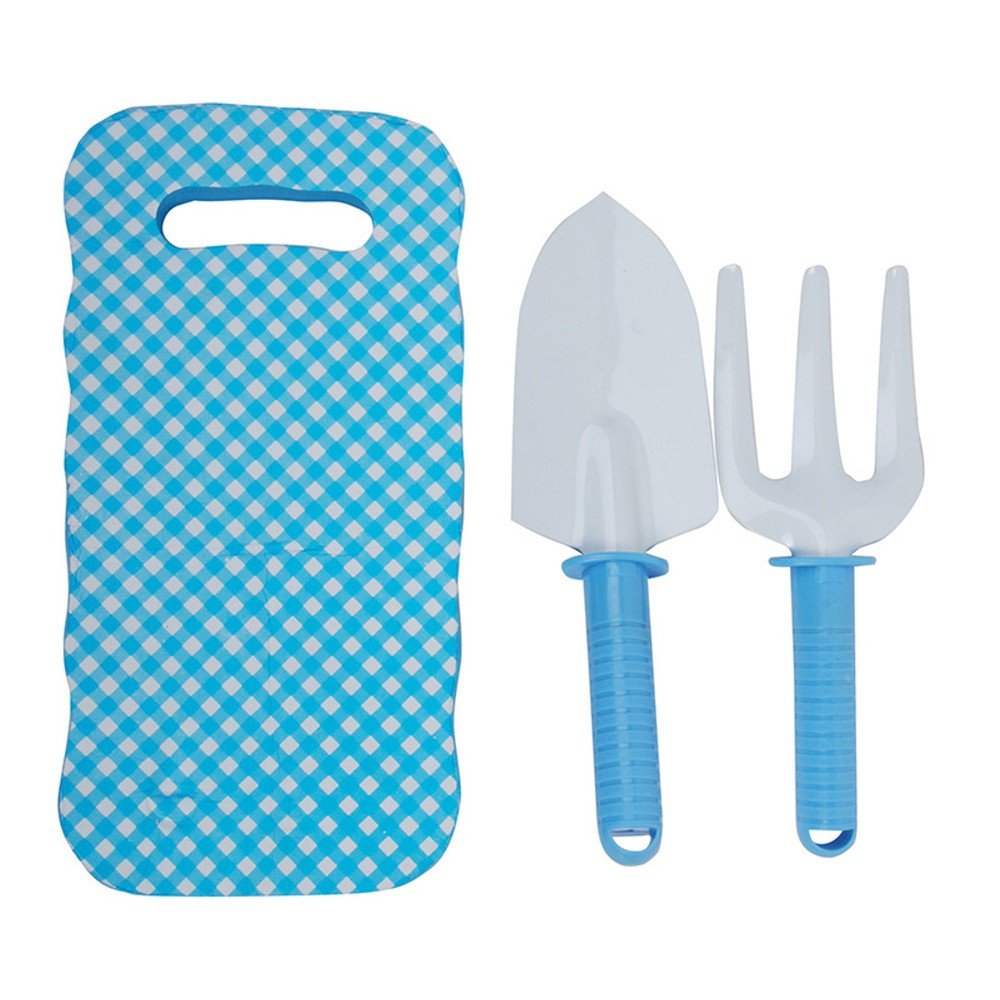 Set modré dětské podložky s lopatkou a hrabičkami Esschert Design Pattern v:789792