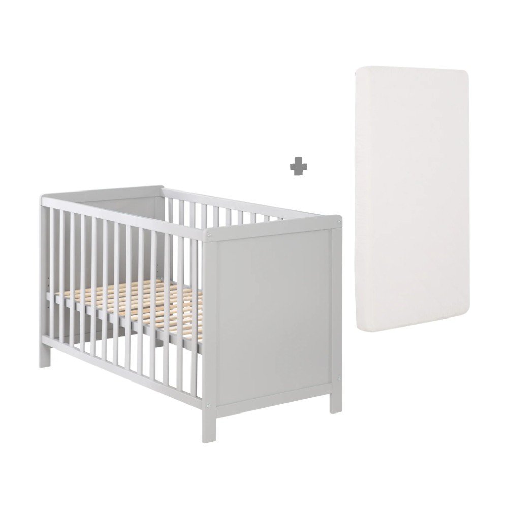 Světle šedá postýlka 60x120 cm – Roba v:1579036
