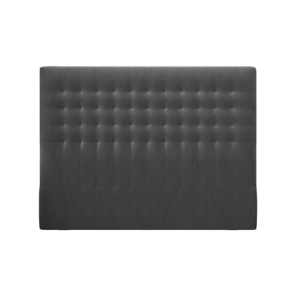 Tmavě šedé čelo postele se sametovým potahem Windsor & Co Sofas Apollo, 160 x 120 cm v:1299628
