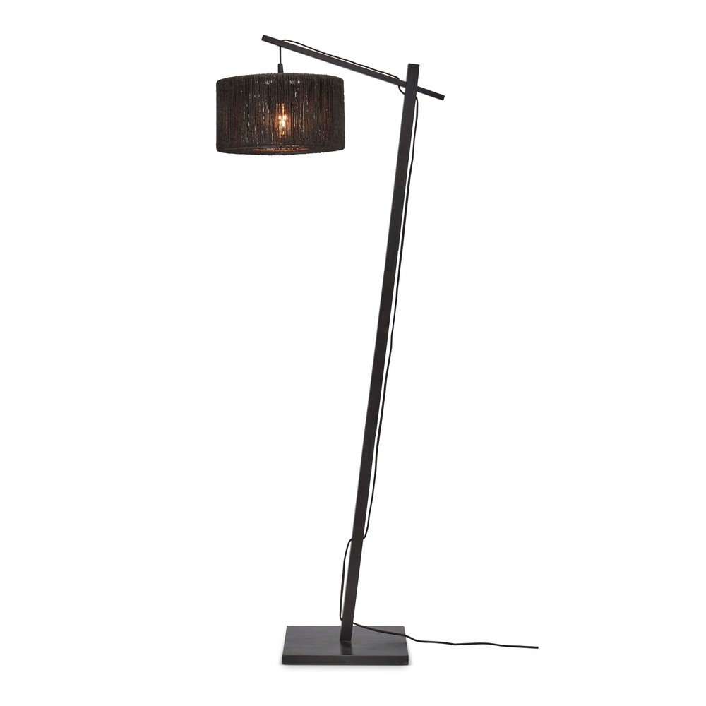 Černá stojací lampa se stínidlem z juty Iguazu – Good&Mojo v:1605878
