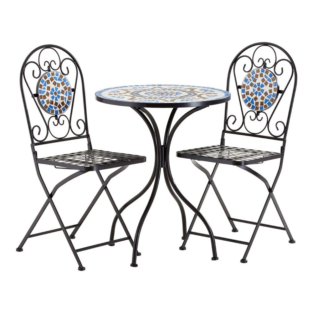 Set 2 modro-hnědých zahradních židlí a stolku Premier Housewares Amalfi v:1067850