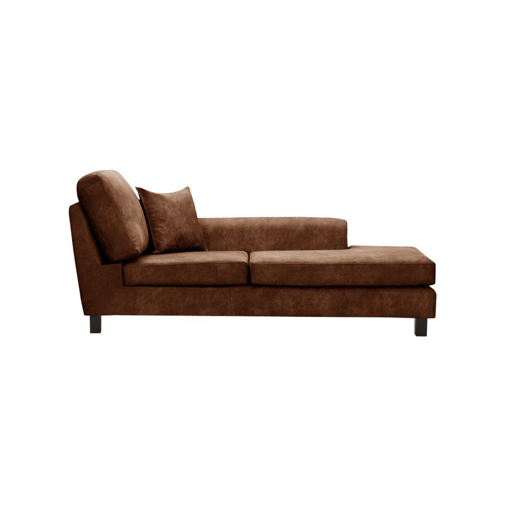 Hnědá lenoška s opěrkou na levé straně Rodier Tweed v:1057254