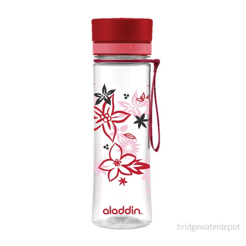 Lahev na vodu s červeným víčkem a potiskem Aladdin Aveo Bloom, 600 ml v:860786